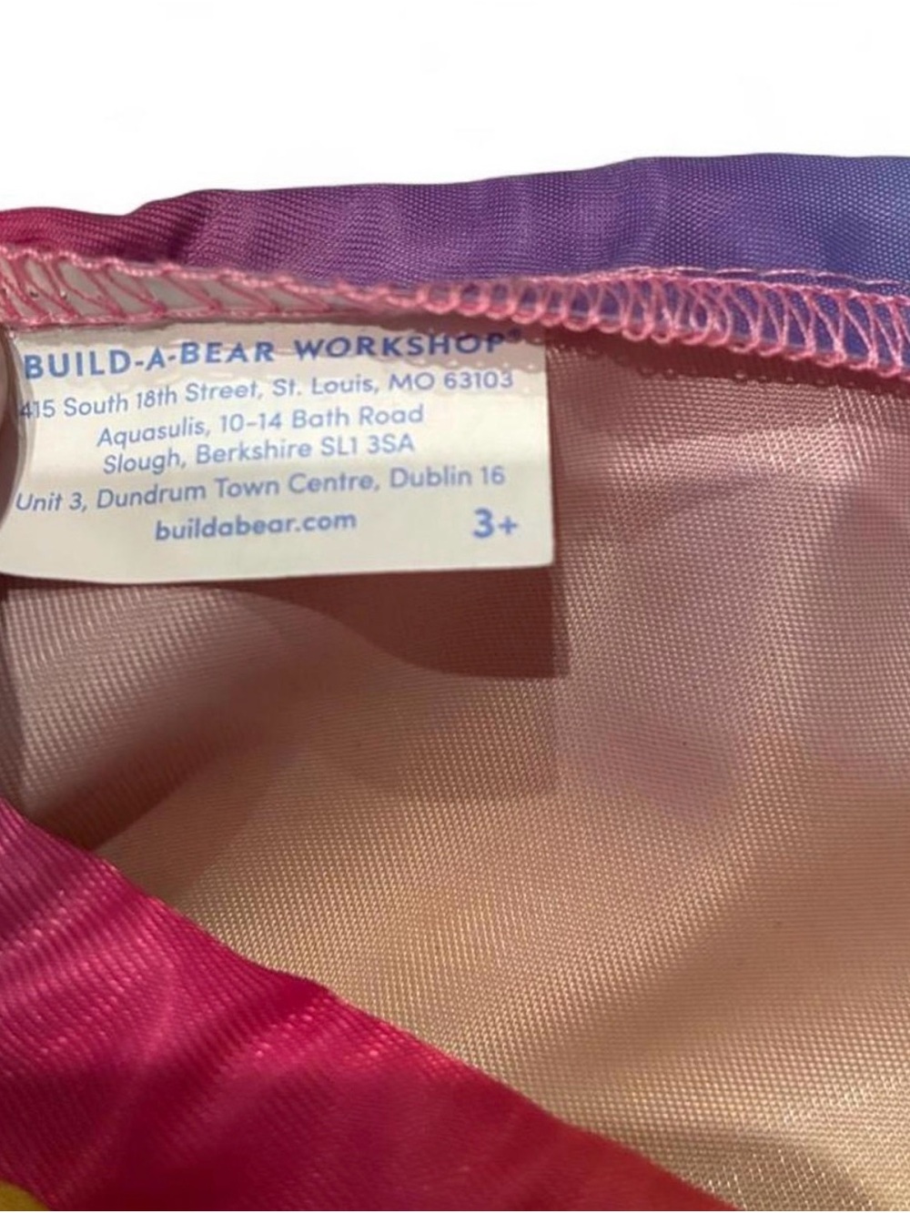 Build a bear rainbow Drawstring Backpack Carrier - Picture 7 of 8